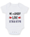 Me and Daddy Love tottenham hotspur Personalised FOOTBALL TEAM Baby Grow