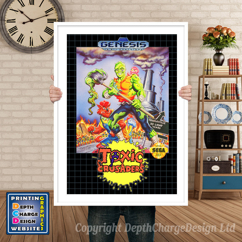 Toxic Crusaders - Sega Megadrive Inspired Retro Gaming Poster A4 A3 A2 Or A1