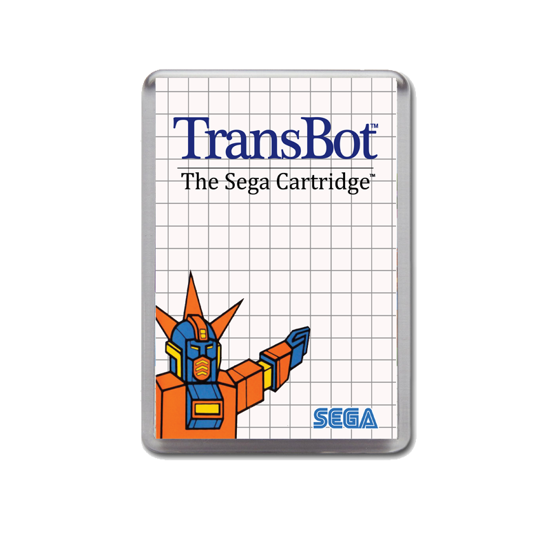 Transbot 2 Eu Sega Master System Game Inspired Fridge Magnet