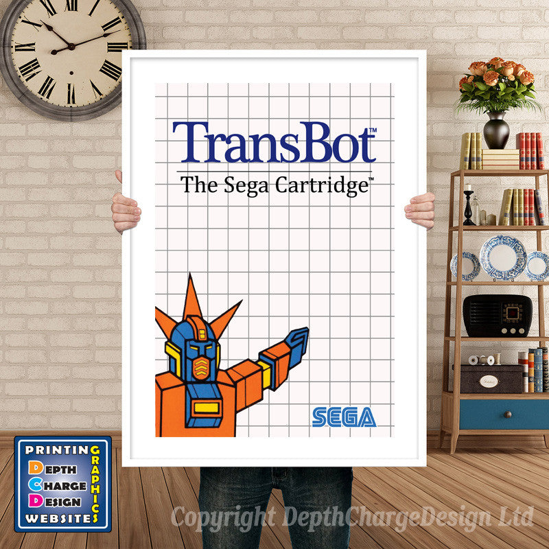 Transbot 2 Eu- Sega Mastersystem Inspired Retro Gaming Poster A4 A3 A2 Or A1