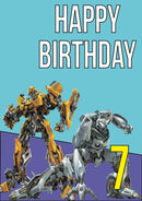 THEME INSPIRED Kids Adult Personalised Birthday Card Transformers Birthday Card