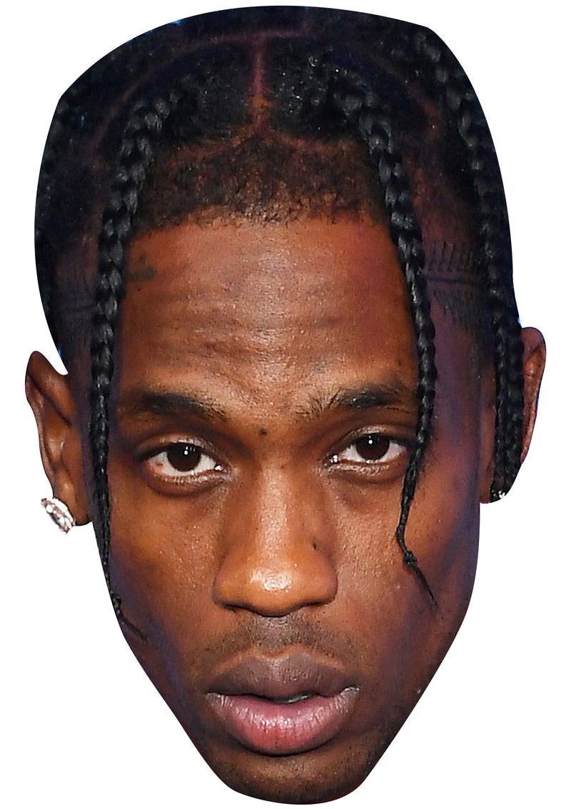 Travis Scott 2020 Music Dress Cardboard Celebrity Party Face Mask