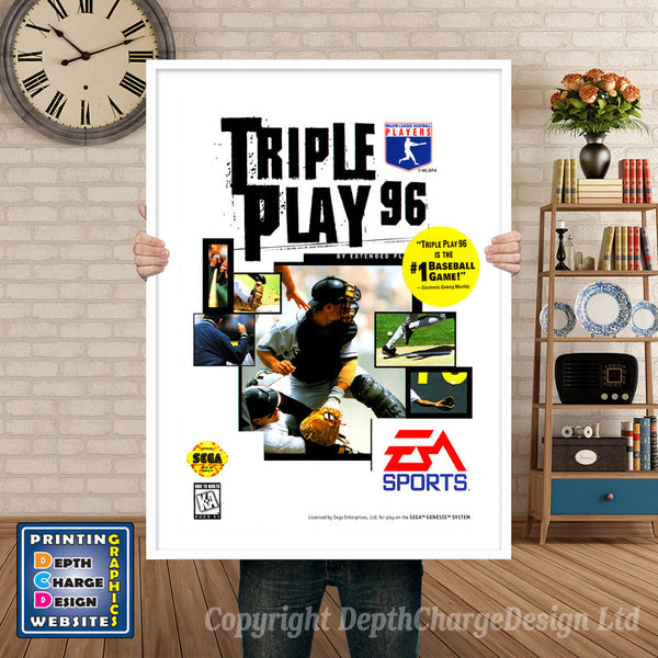 Triple Play 96 - Sega Megadrive Inspired Retro Gaming Poster