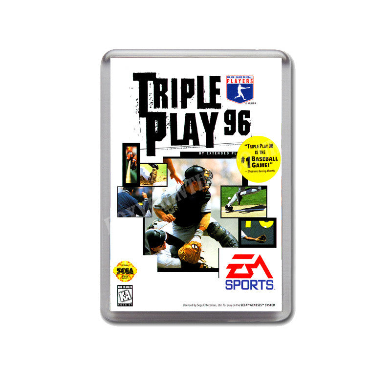 Triple Play 96 Game Style Inspired Sega Megadrive Retro Video Gaming Magnet