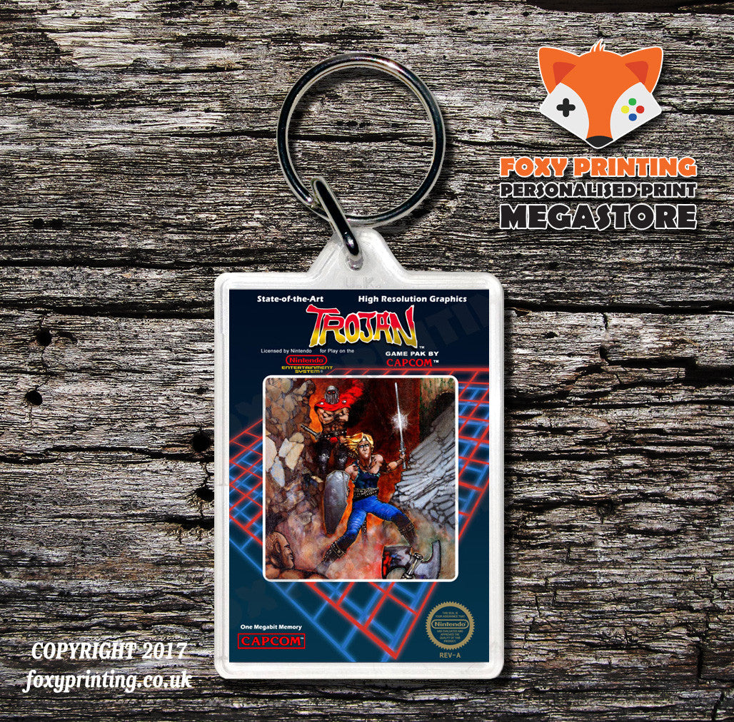 Trog Retro NES Game Cover Art Gaming Keyring