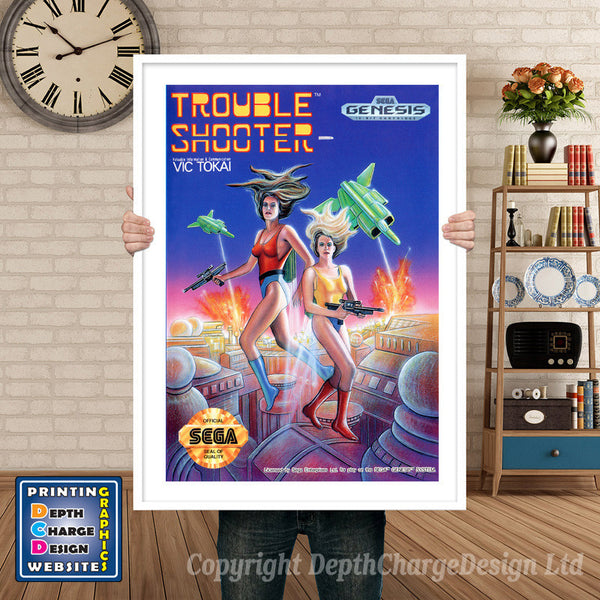 Trouble Shooter - Sega Megadrive Inspired Retro Gaming Poster