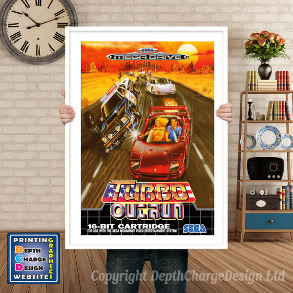 Turbo Out Run 2 Eu - Sega Megadrive Inspired Retro Gaming Poster