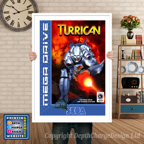 Turrican Eu - Sega Megadrive Inspired Retro Gaming Poster