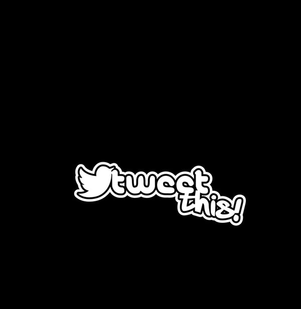 Tweet This Novelty Vinyl Car Sticker