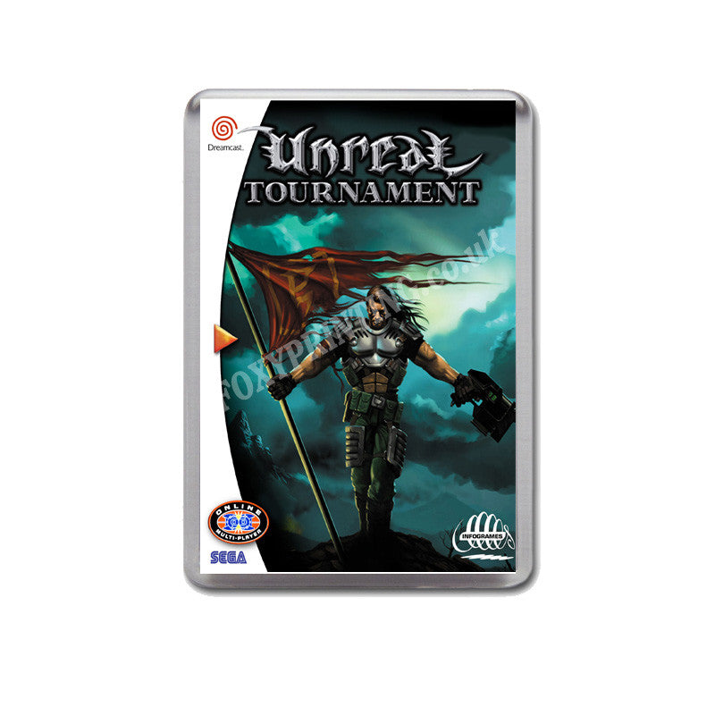 Unreal Tournament 3 Sega Dreamcast Style Inspired Retro Game Magnet