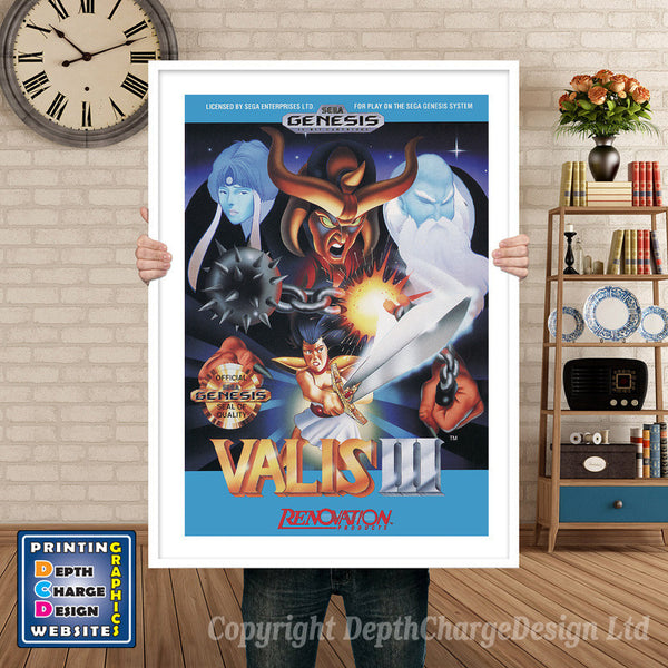 Valis 3 - Sega Megadrive Inspired Retro Gaming Poster