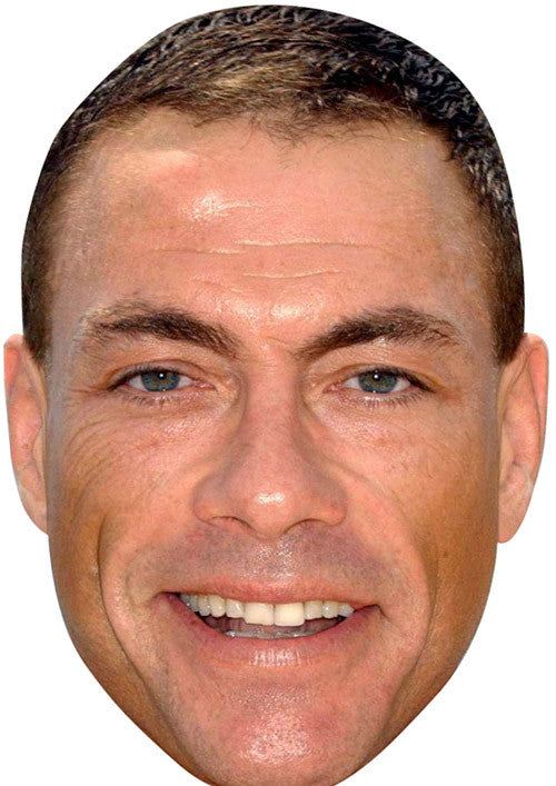 Van Damme Celebrity Face Mask Fancy Dress Cardboard Costume Mask