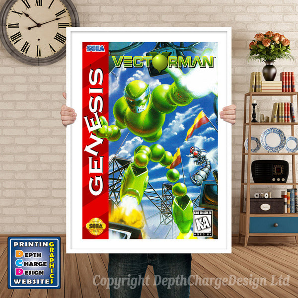 Vector Man - Sega Megadrive Inspired Retro Gaming Poster