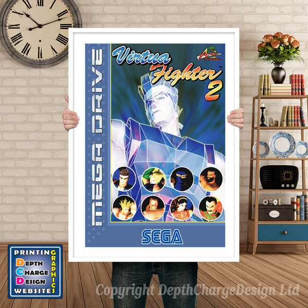 Virtua Fighter 2 - Sega Megadrive Inspired Retro Gaming Poster