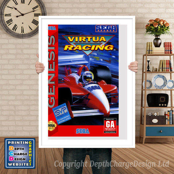 Virtua Racing 2 - Sega Megadrive Inspired Retro Gaming Poster