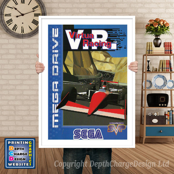 Virtua Racing Pal - Sega Megadrive Inspired Retro Gaming Poster