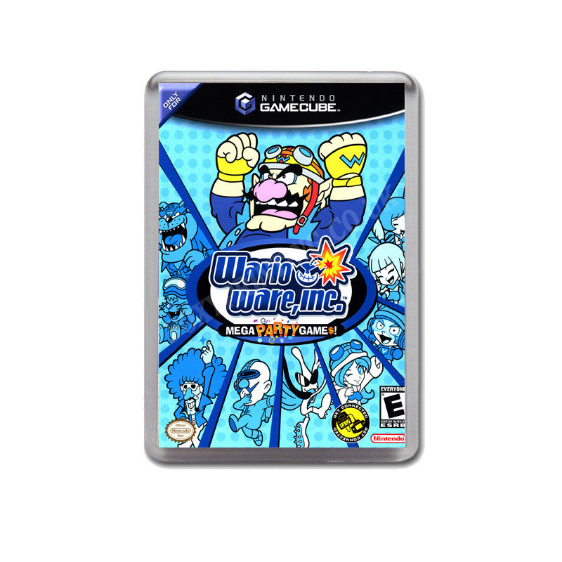 Wario Ware Inc Mega Party Games Style Inspired Game Gamecube Retro Video Gaming Magnet