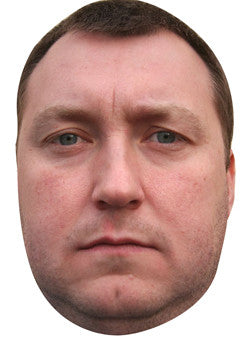 Wayne Mardle Face Mask – Fancy Dress Cardboard Costume Mask