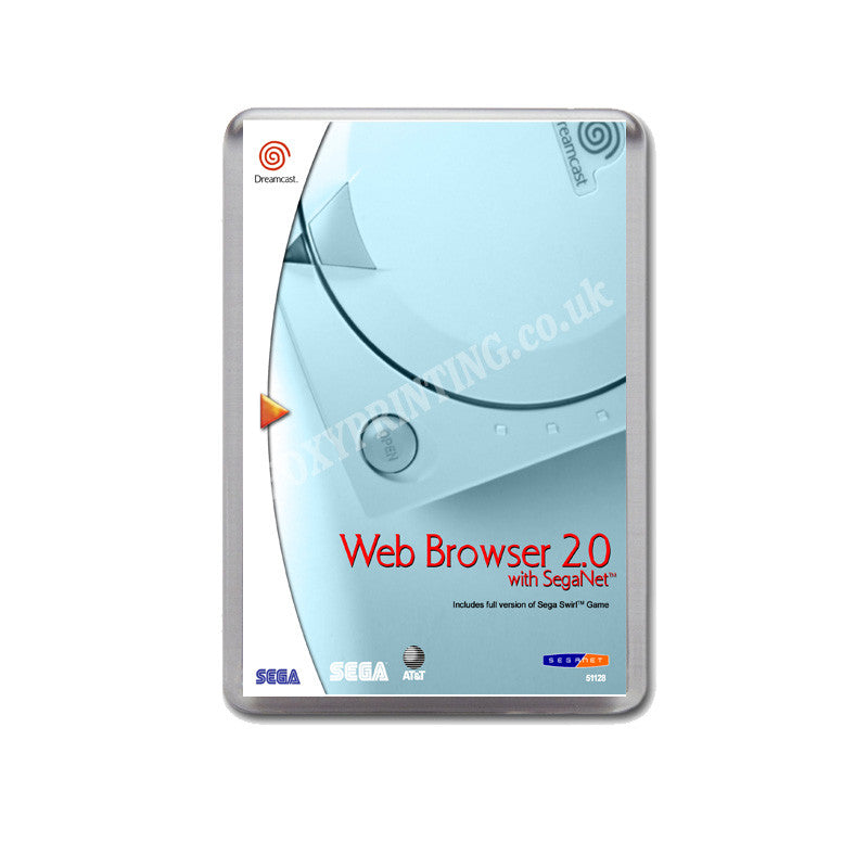 Web Browser 2 Sega Dreamcast Style Inspired Retro Game Magnet