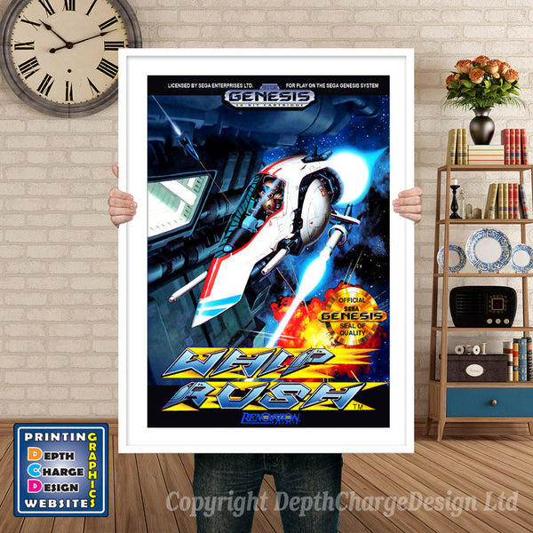 Whip Rush - Sega Megadrive Inspired Retro Gaming Poster