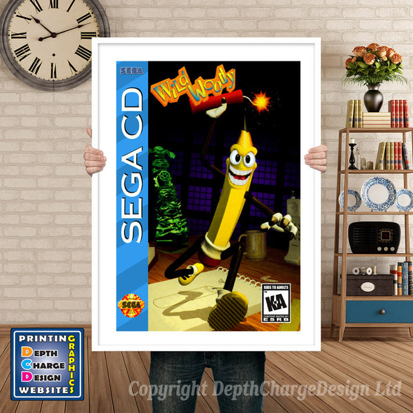 Chuck Rock 2 Sega Sega Mega CD Inspired Retro Gaming Poster