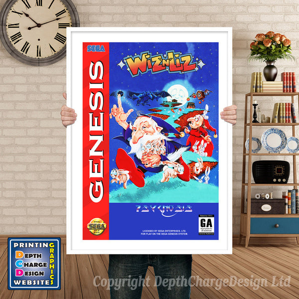 Wiznliz - Sega Megadrive Inspired Retro Gaming Poster