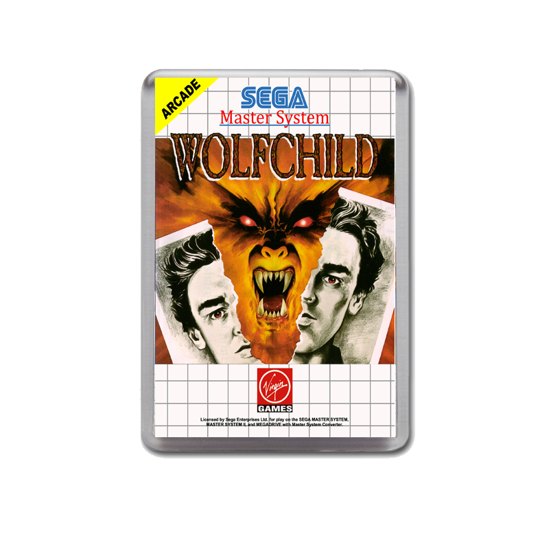 Wolfchild Eu Sega Master System Game Inspired Fridge Magnet