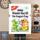 Wonderboy Iii The Dragons Trap Au- Sega Mastersystem Inspired Retro Gaming Poster A4 A3 A2 Or A1
