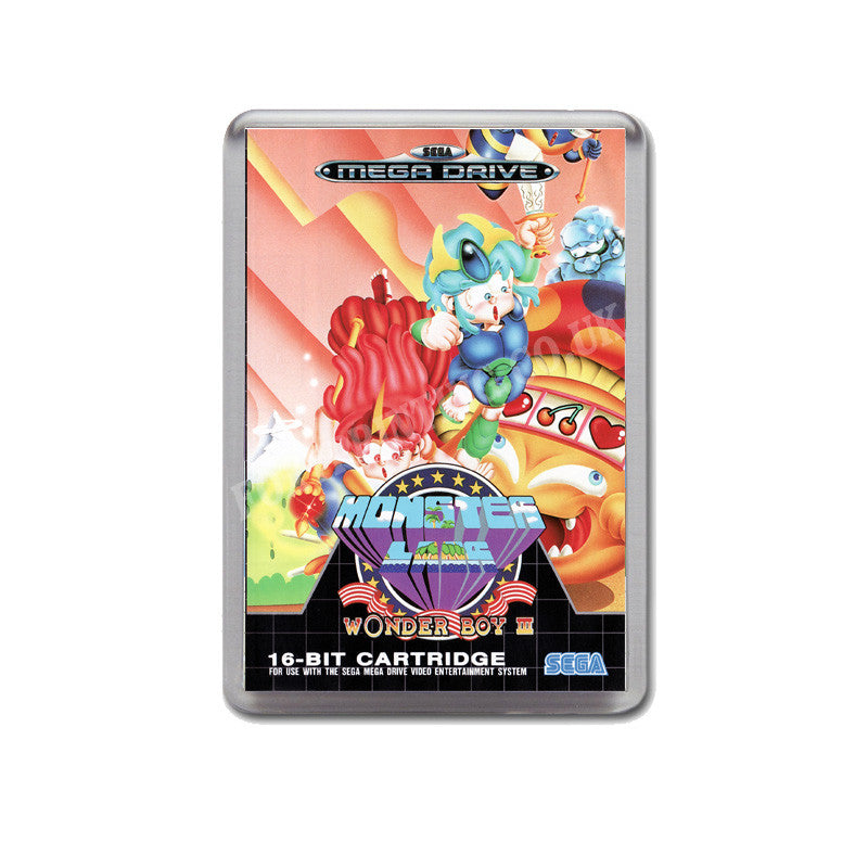 Wonderboy Iiimonsterlair Eu Game Style Inspired Sega Megadrive Retro Video Gaming Magnet
