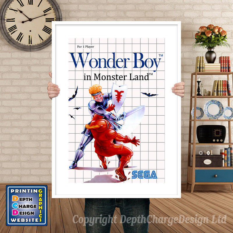 Wonderboy Monsterland Inspired Retro Gaming Poster A4 A3 A2 Or A1