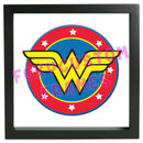 Wonder Woman Emblem Lego Display Case - Minifigure Display Background and Frames