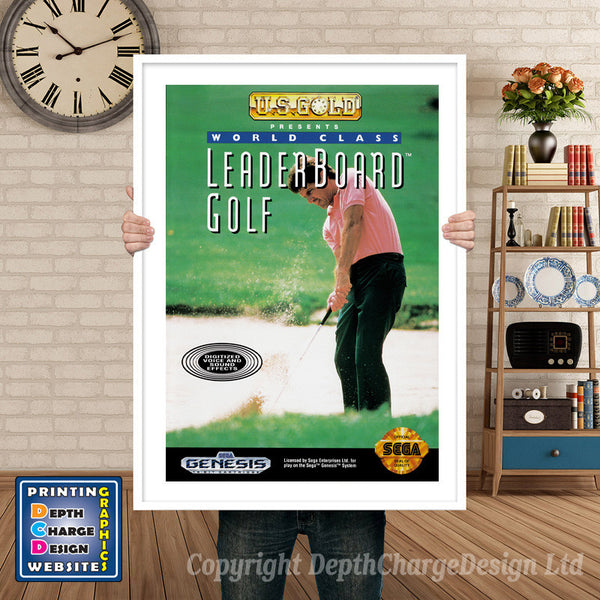World Class Leaderboard Golf - Sega Megadrive Inspired Retro Gaming Poster