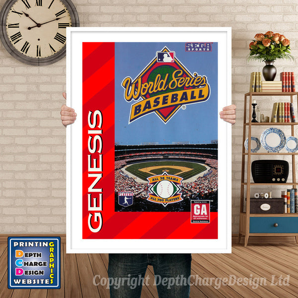 World Series Baseball - Sega Megadrive Inspired Retro Gaming Poster