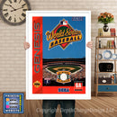 World Series Baseball 2 - Sega Megadrive Inspired Retro Gaming Poster A4 A3 A2 Or A1
