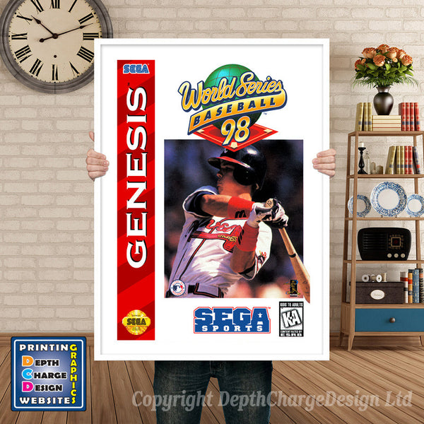 World Series Baseball 98 - Sega Megadrive Inspired Retro Gaming Poster