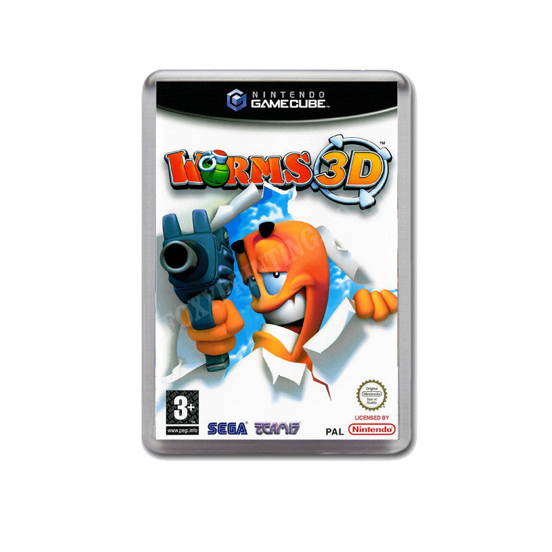 Worms 3d Eu Style Inspired Game Gamecube Retro Video Gaming Magnet