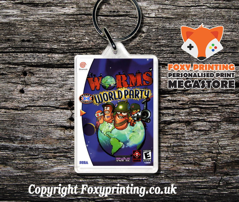Wormsworldparty - Sega Dreamcast Game Keyring