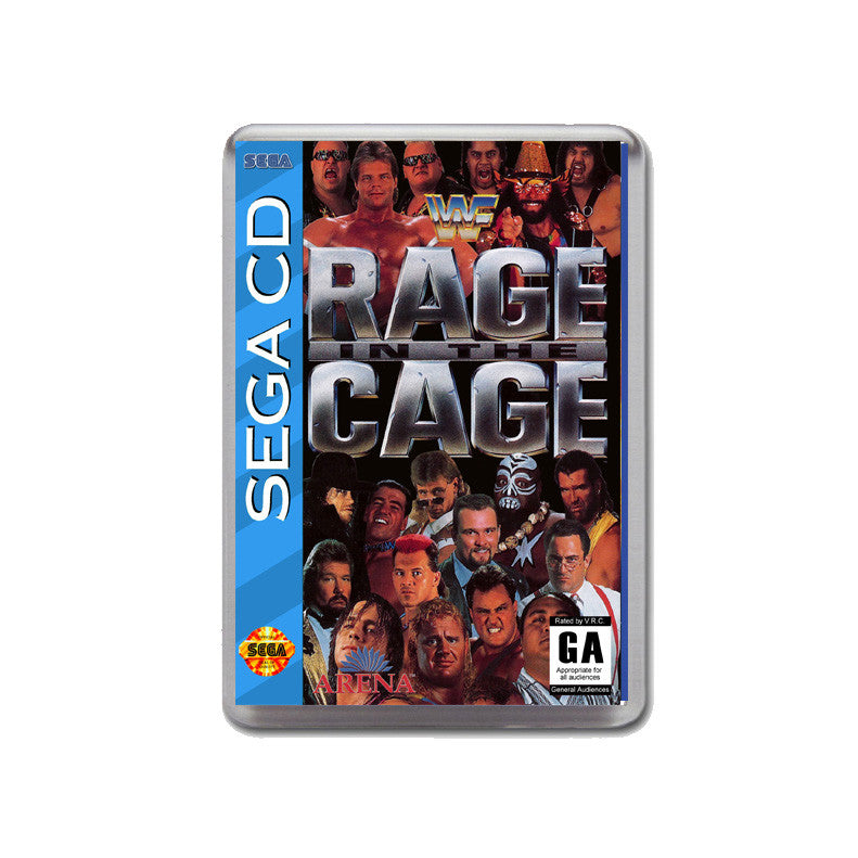 Wwf Rage In The Cage Sega Mega CD Game Inspired Retro Gaming Magnet