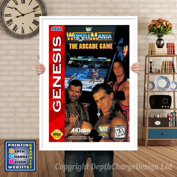 Wwf Wrestlemania Arcade - Sega Megadrive Inspired Retro Gaming Poster
