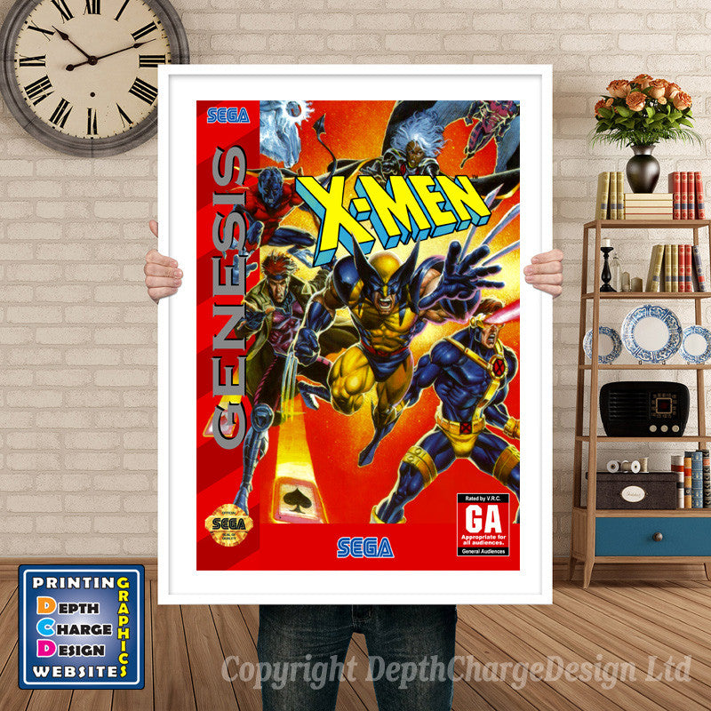 Xmen 2 - Sega Megadrive Inspired Retro Gaming Poster A4 A3 A2 Or A1