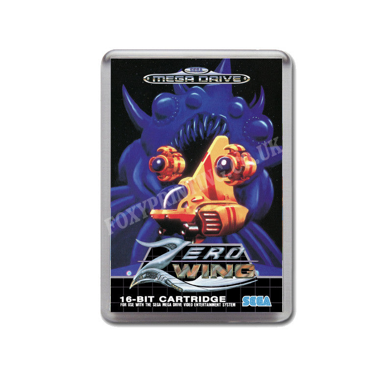 Zerowing Eu Game Style Inspired Sega Megadrive Retro Video Gaming Magnet