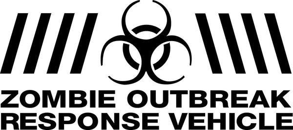 Zombie Outbreak Novelty Vinyl Car Sticker