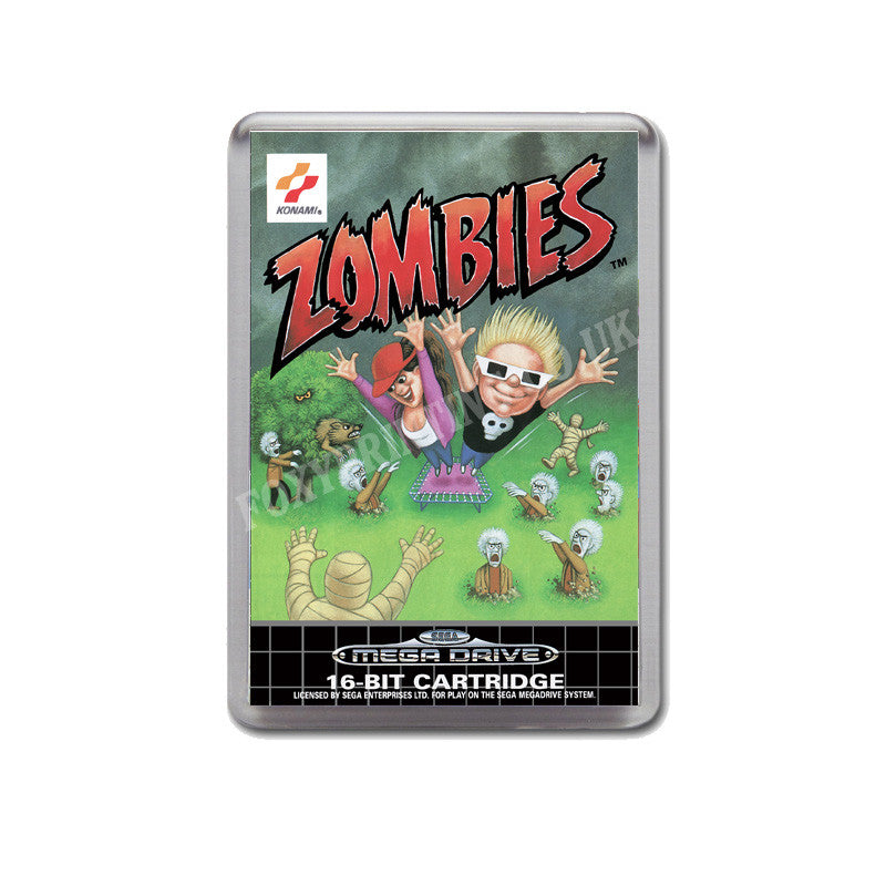 Zombies Ate My Neighbours Eu Game Style Inspired Sega Megadrive Retro Video Gaming Magnet