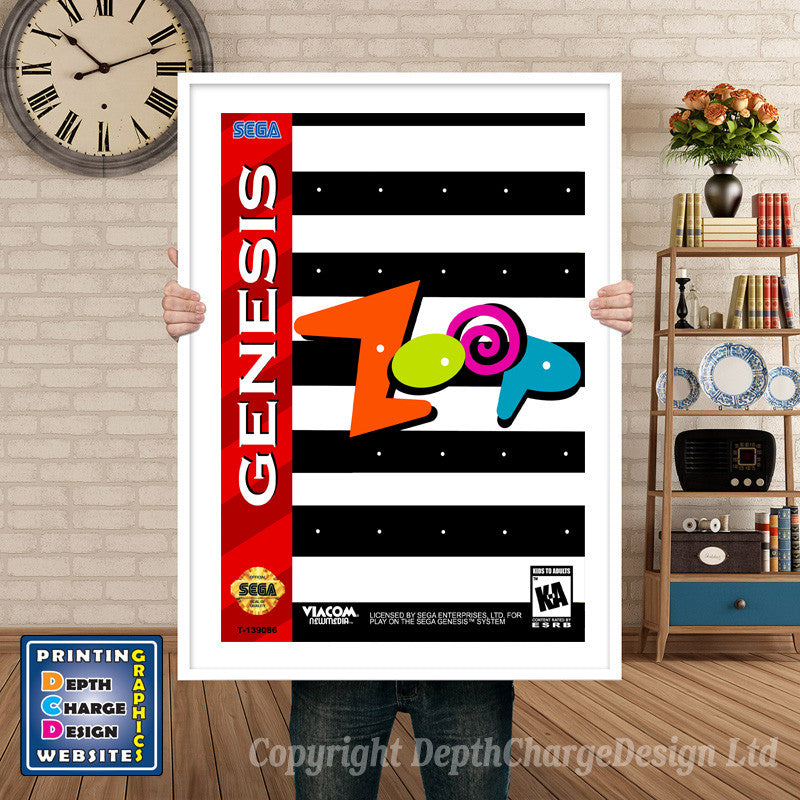 Zoop - Sega Megadrive Inspired Retro Gaming Poster A4 A3 A2 Or A1